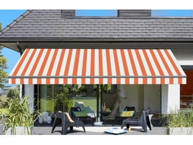 Toile de store Orange-Blanc Sauleda Sensation 2052