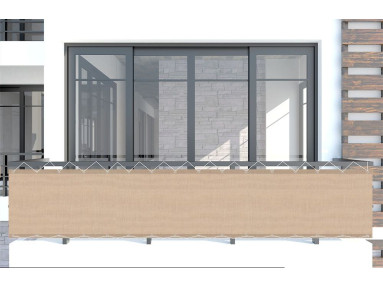 Brise-vue Pour Balcon 70x250 Cm Gris Clair - Tissu Polyester Oxford 600D, Imperméable, Résistant UV (plusieurs Tailles/couleurs)