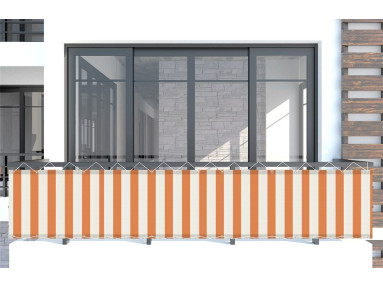 Brise vue Orange-Blanc orange Sauleda Sensation 2052