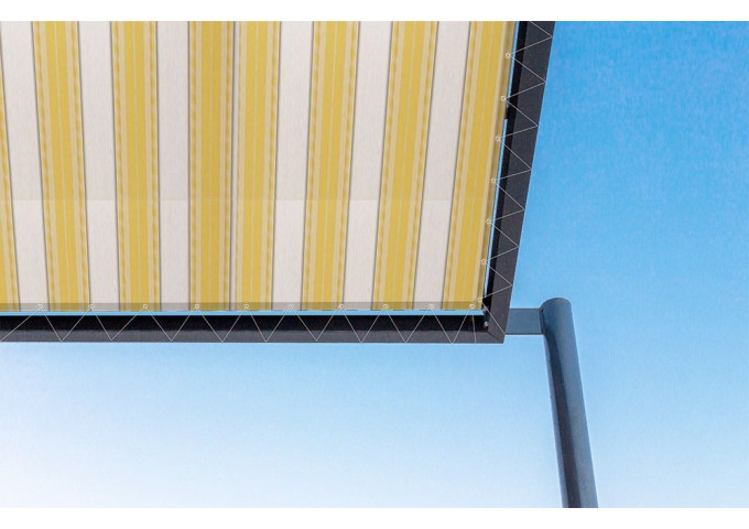 Toile de pergola mikonos jaune Sauleda Sensation 2577
