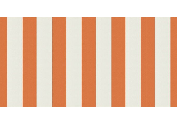 Toile au mètre Orange-Blanc orange Sauleda Sensation 2052