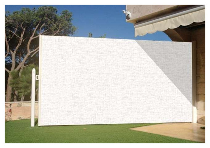 Brise vue rÃ©tractable ultra rÃ©sistant avec toile Soltis 92 blanc 2044
