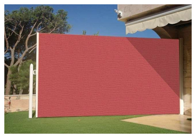 Brise vue rÃ©tractable ultra rÃ©sistant avec toile Soltis 92 rouge velours 2152