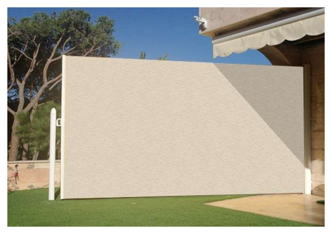 Brise vue rÃ©tractable ultra rÃ©sistant avec toile Soltis 92 beige chanvre 50265