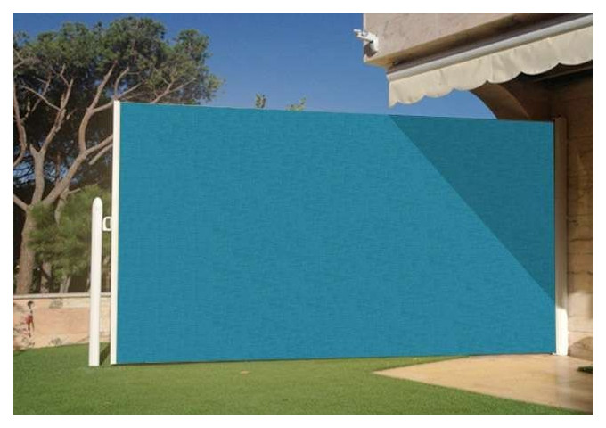 Brise vue rÃ©tractable ultra rÃ©sistant avec toile Soltis 92 bleu chardon 50270