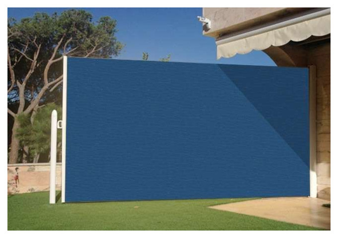 Brise vue rÃ©tractable ultra rÃ©sistant avec toile Soltis 92 bleu marine 50342