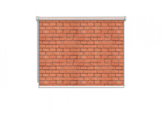 Store enrouleur sur mesure effet brique rouge