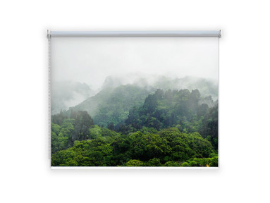 Store enrouleur occultant sur mesure paysage montagne nuages