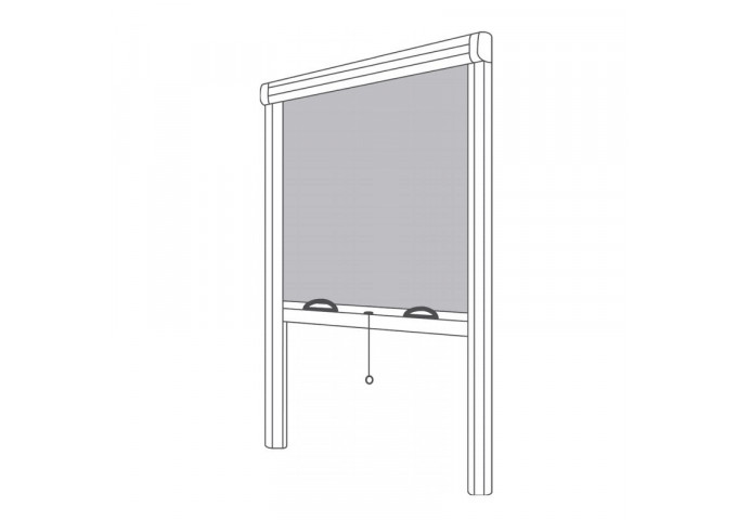Moustiquaire de fenêtre enroulable verticale sur mesure Saga