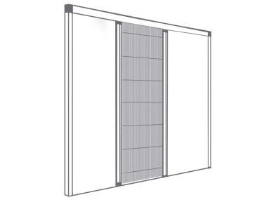 Moustiquaire plissée pour fenêtre 1 vantail ouverture reversible sur mesure