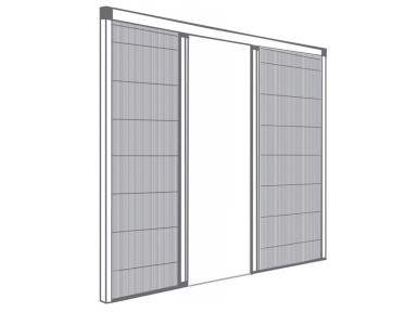 Moustiquaire latérale plissée 2 vantaux pour porte sur mesure
