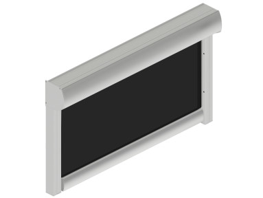 Store extérieur vertical coulissant avec guide ZIP et semi coffre