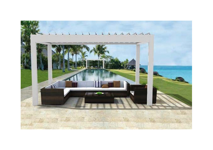 Pergola Bioclimatique autoportante connecté Plug & Play