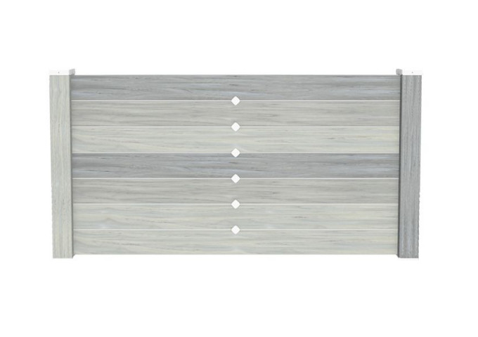 Clôture PVC brise vue Lanister Gris cérusé