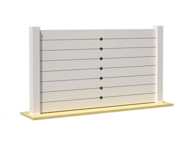 Clôture brise vue PVC Lanister blanc
