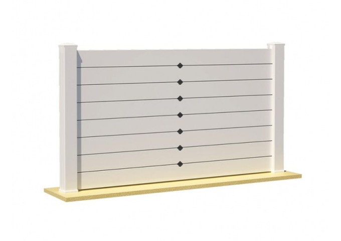 Clôture brise vue PVC Lanister blanc