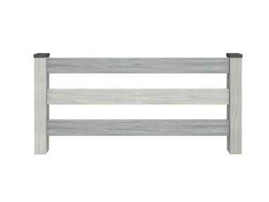 Clôture PVC ajourée Tyrel Gris cérusé 150