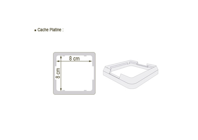 Cache-platine PVC 80x80mm
