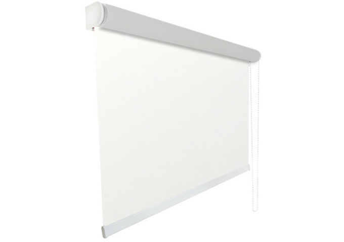 Store enrouleur Anti-chaleur toile 1% d'ouverture blanc perle 002002 jusqu'à 240cm de large Store enrouleur Anti-chaleur toile 1% d'ouverture blanc perle 002002 jusqu'à 240cm de large