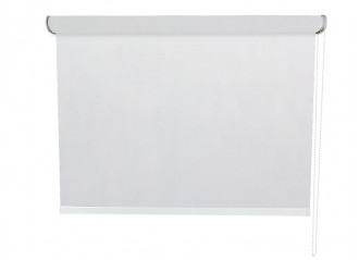 Store enrouleur Anti-chaleur toile 1% d'ouverture blanc et perle 002007 jusqu'à 240cm de large