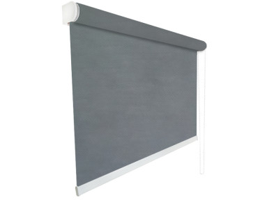 Store enrouleur Anti-chaleur toile 1% d'ouverture gris et charcoal 010001 jusqu'à 240cm de large