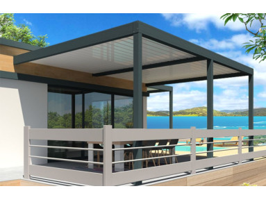 Pergola bioclimatique Jojoba adossée sur-mesure