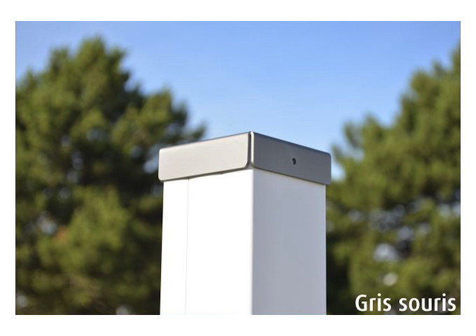 Chapeau aluminium pour poteau 80x80mm