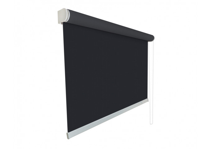 Store enrouleur Anti-chaleur toile 1% d'ouverture Anthracite charcoal 010010 grandes dimensions jusqu'à 4,00 mètres