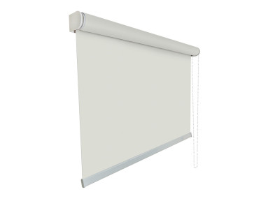 Store enrouleur grandes dimensions jusqu'à 4,00 mètres toile blanc crème 100% occultante OPAC 400 LINEN
