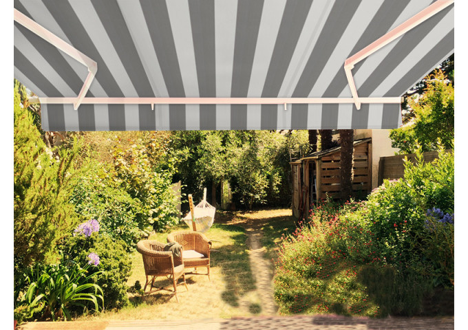 Toile de store Latim Traditions ACRYLIQUE A 372 GRIS/BLANC Toile de store Latim Traditions ACRYLIQUE A 372 GRIS/BLANC