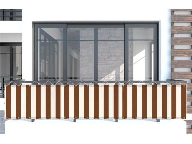 Brise vue blanc-marron Sauleda 2149