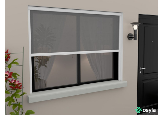 Moustiquaire de fenêtre enroulable verticale sur mesure
