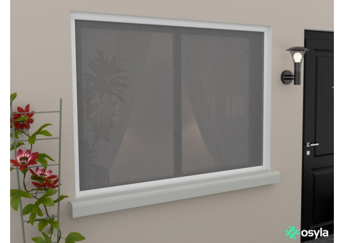 Moustiquaire de fenêtre enroulable verticale sur mesure Saga
