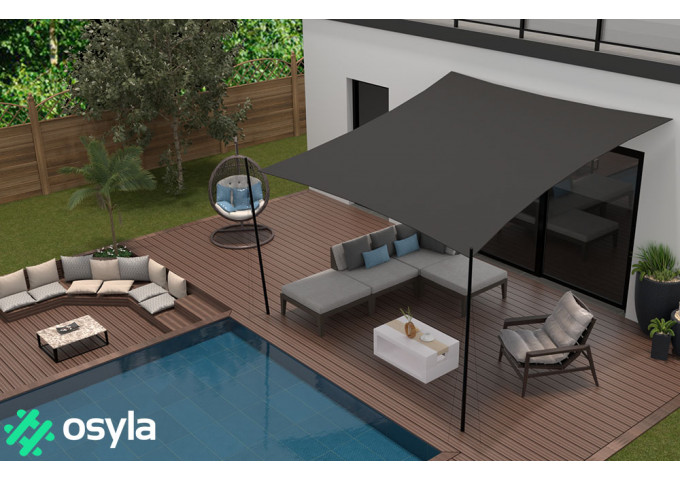 Voile d'ombrage Commercial 95 Anthracite