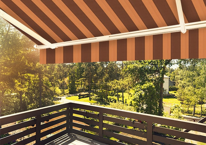 Lambrequin de store Latim Traditions ACRYLIQUE A 396 OCRE/MARRON