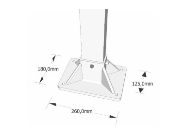 Store double pente semi-coffre 80