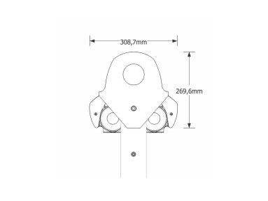 Store double pente semi-coffre 80