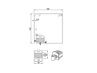Store coffre ES vertical avec ou sans câbles toile Soltis proof 502