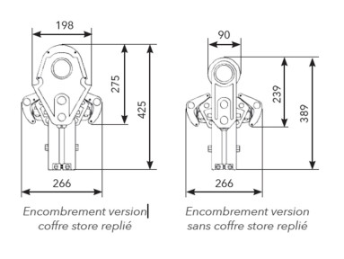 Store coffre double pente Archi avec coffre