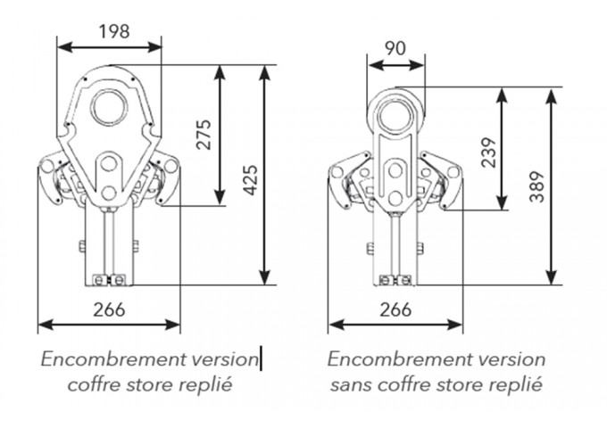 Store coffre double pente Archi avec coffre