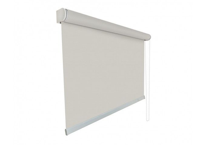 Store enrouleur toile grise 100% occultante OPAC 400 PEARL GREY