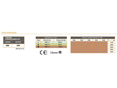 Store extérieur vertical coulissant avec guide ZIP et semi coffre