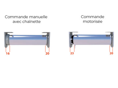 Store enrouleur sur mesure screen tamisant 3% marron et noir
