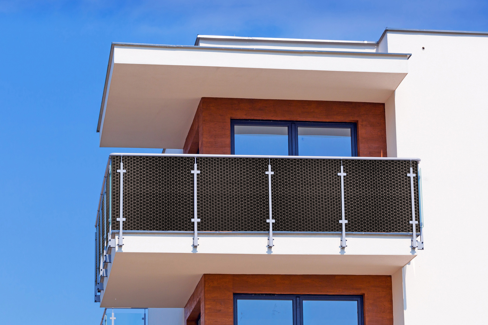 Redfire Brise Vue Balcon 80x400cm Polyester Résistant UV Et Eau - Noir Avec Attaches Câble