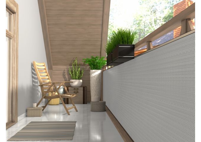 Brise vue en résine tressée ligth grey RD17 Rattan art