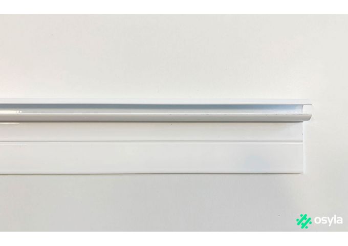 Rail caravane blanc 120cm pour jonc de 6mm
