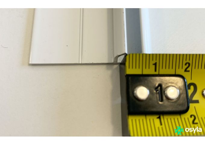 Rail caravane blanc 120cm pour jonc de 6mm