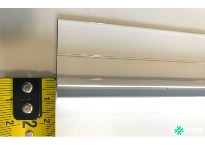 Rail caravane blanc 120cm pour jonc de 6mm