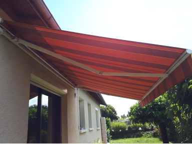 Toile de store color bloc orange Dickson orchestra d332