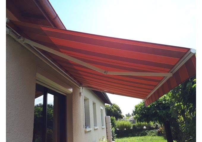 Toile de store color bloc orange Dickson orchestra d332